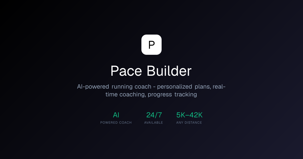 Pace Builder — 官网预览图
